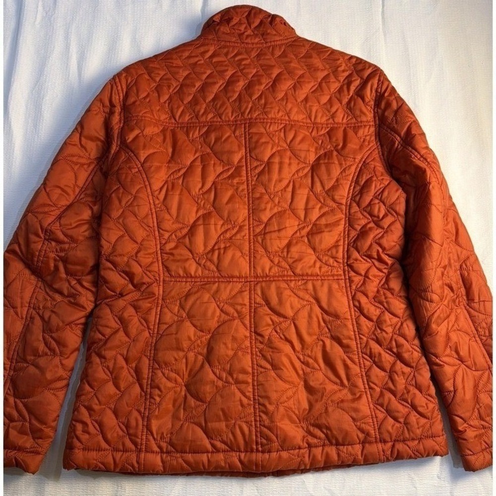 LANDS' END Women's Burnt Orange Quilted Lightweight Jacket Coat X-Small Preppy - Picture 6 of 6